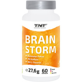 TNT Brain Storm |Koffein, Theanin, Vitamine, Mineralien (60 Kapseln)