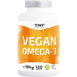 TNT Vegan Omega-3 (120 Kapseln) | Fettsuren aus Algenl